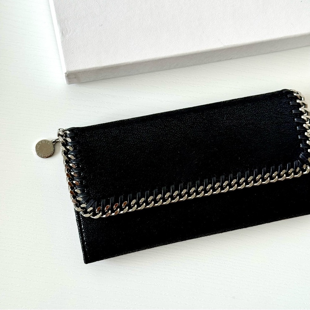 Stella McCartney Black wallet with Silver Accents